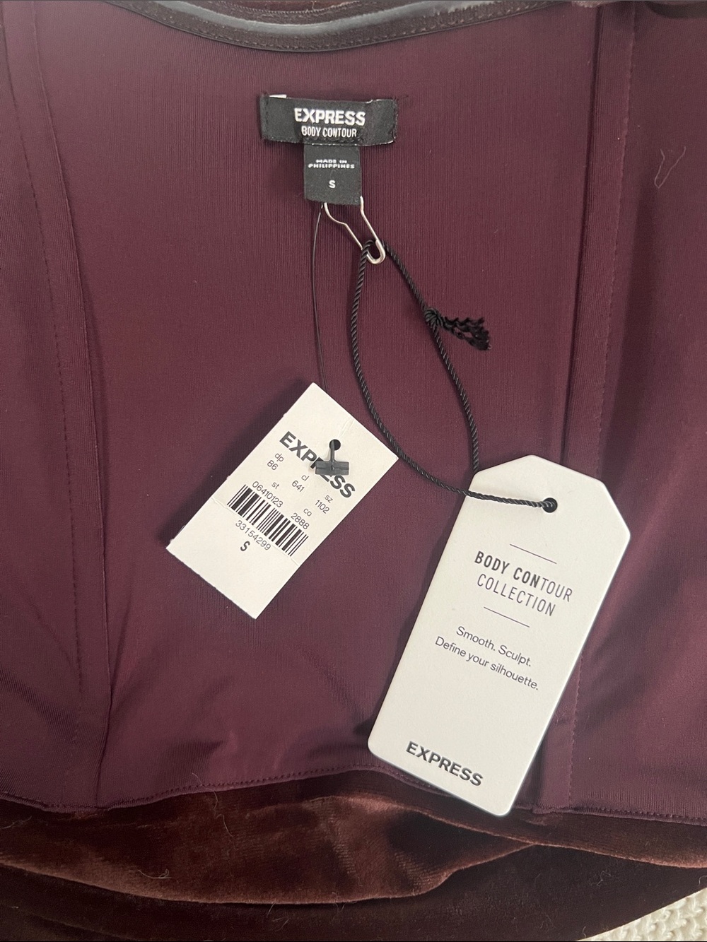 NWT 🤎 Strapless Velvet Ruched Bustier Top - Deep Brown - Picture 11 of 11